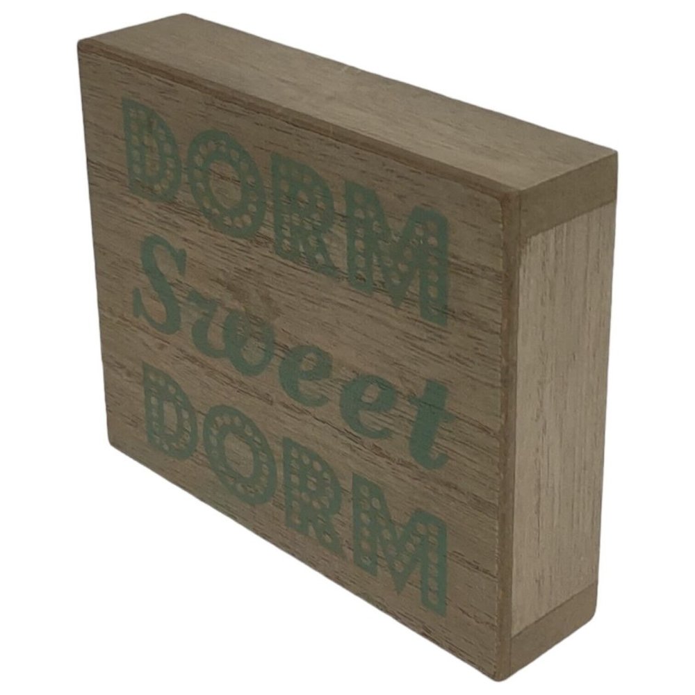 Dorm Sweet Dorm Wood Wall Art Saying Home Decor Teenager School College - Picture 10 of 15